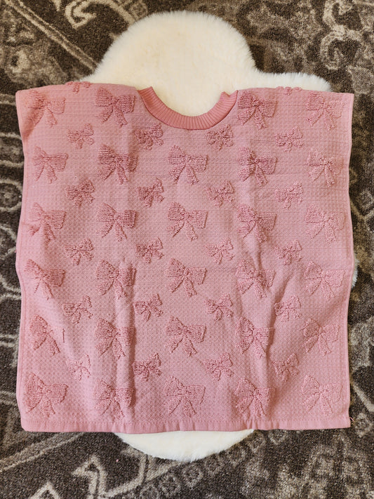 Pink Bow Towel Bib