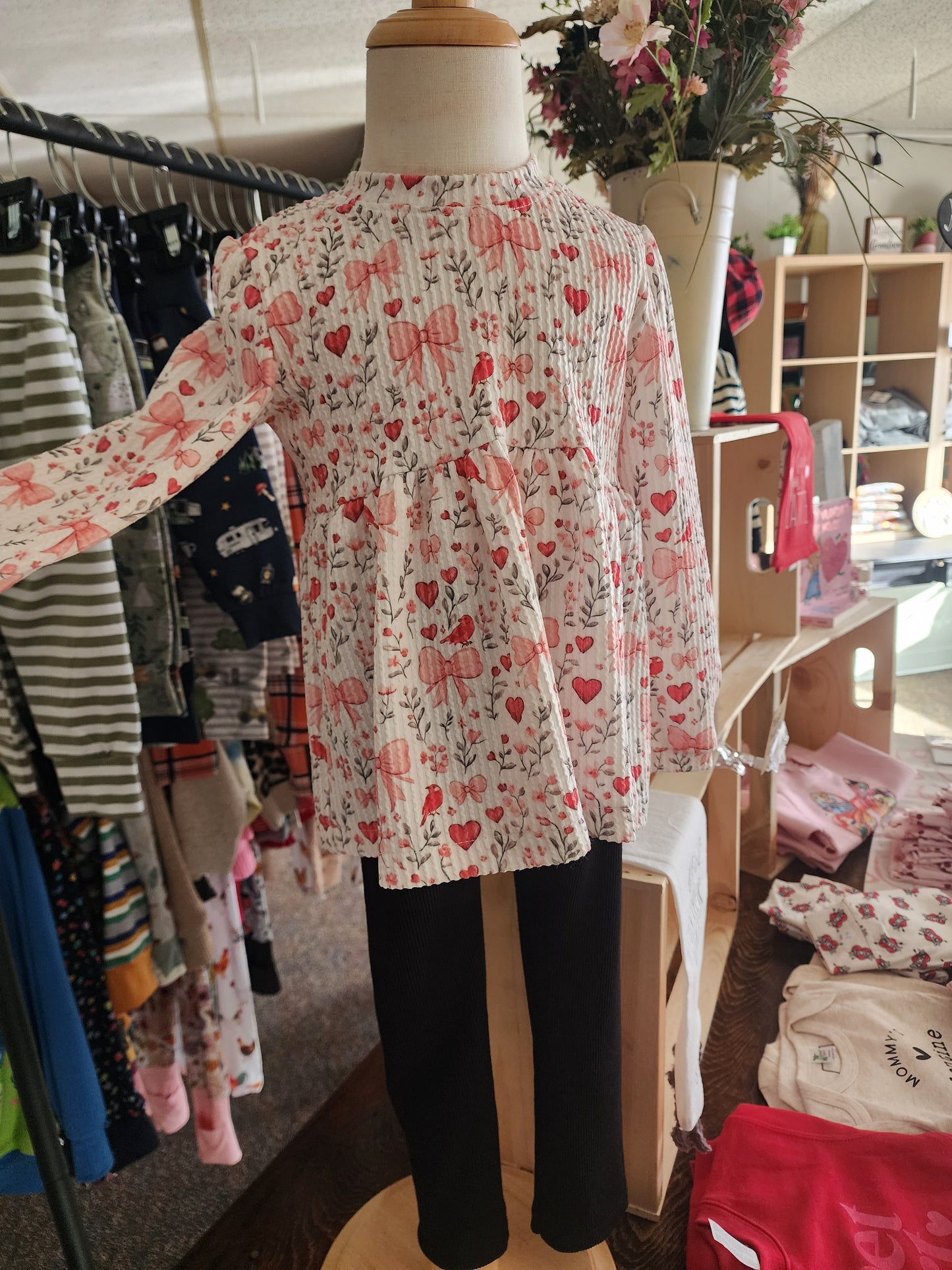 Hearts and Bows Peplum Top