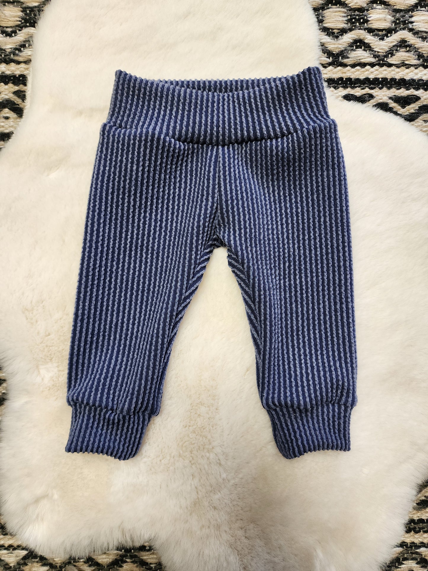 Blue Urban Ribbed Knit Legging