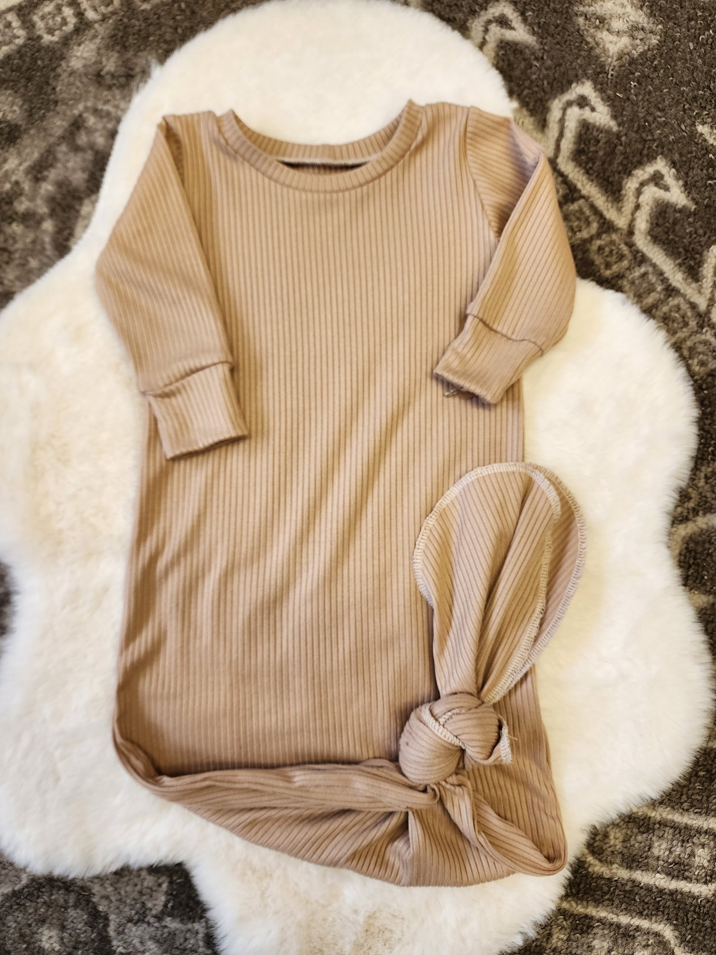 Tan Ribbed Knit