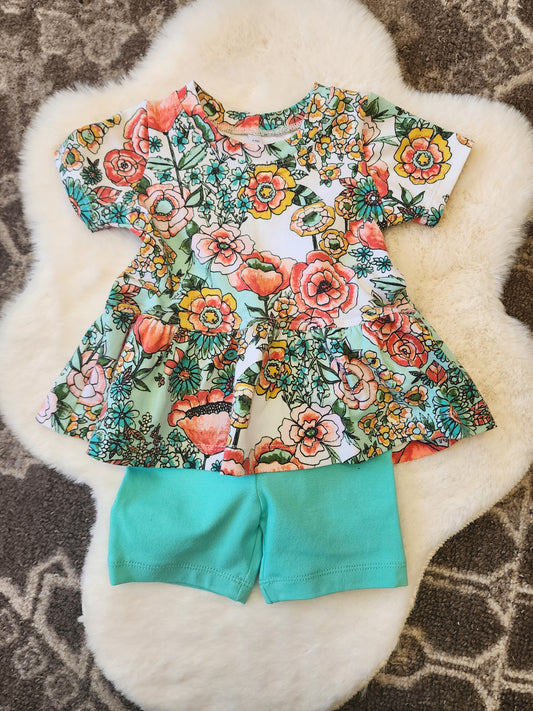 Floral Peplum Set