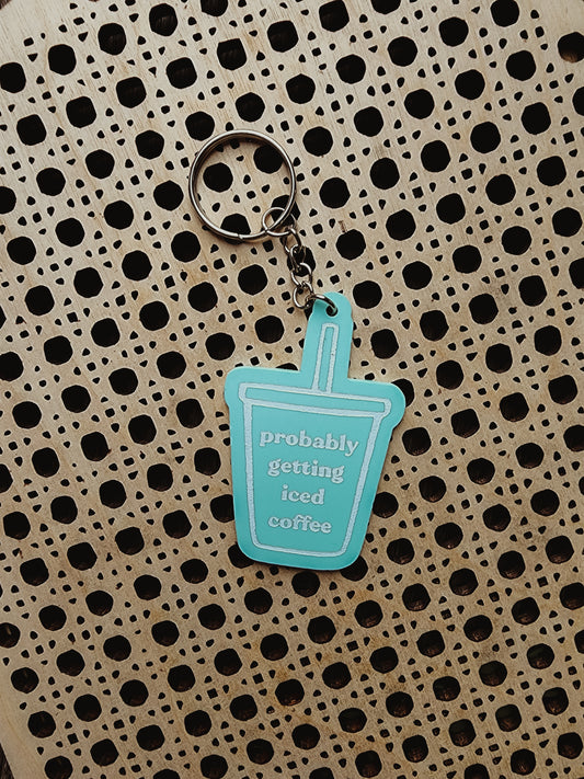 Iced Coffee Keychain