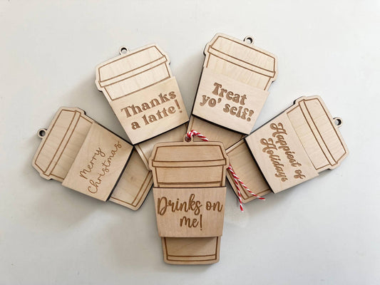 Latte Cup Gift Card Holder