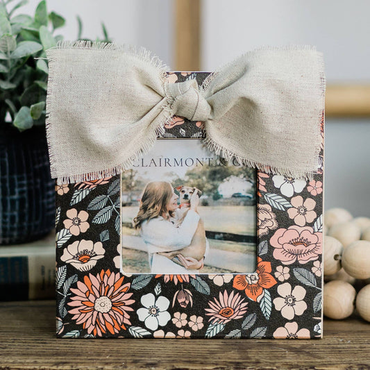 Vintage Floral, Photo Frame, Gift Giving, Wooden Frame