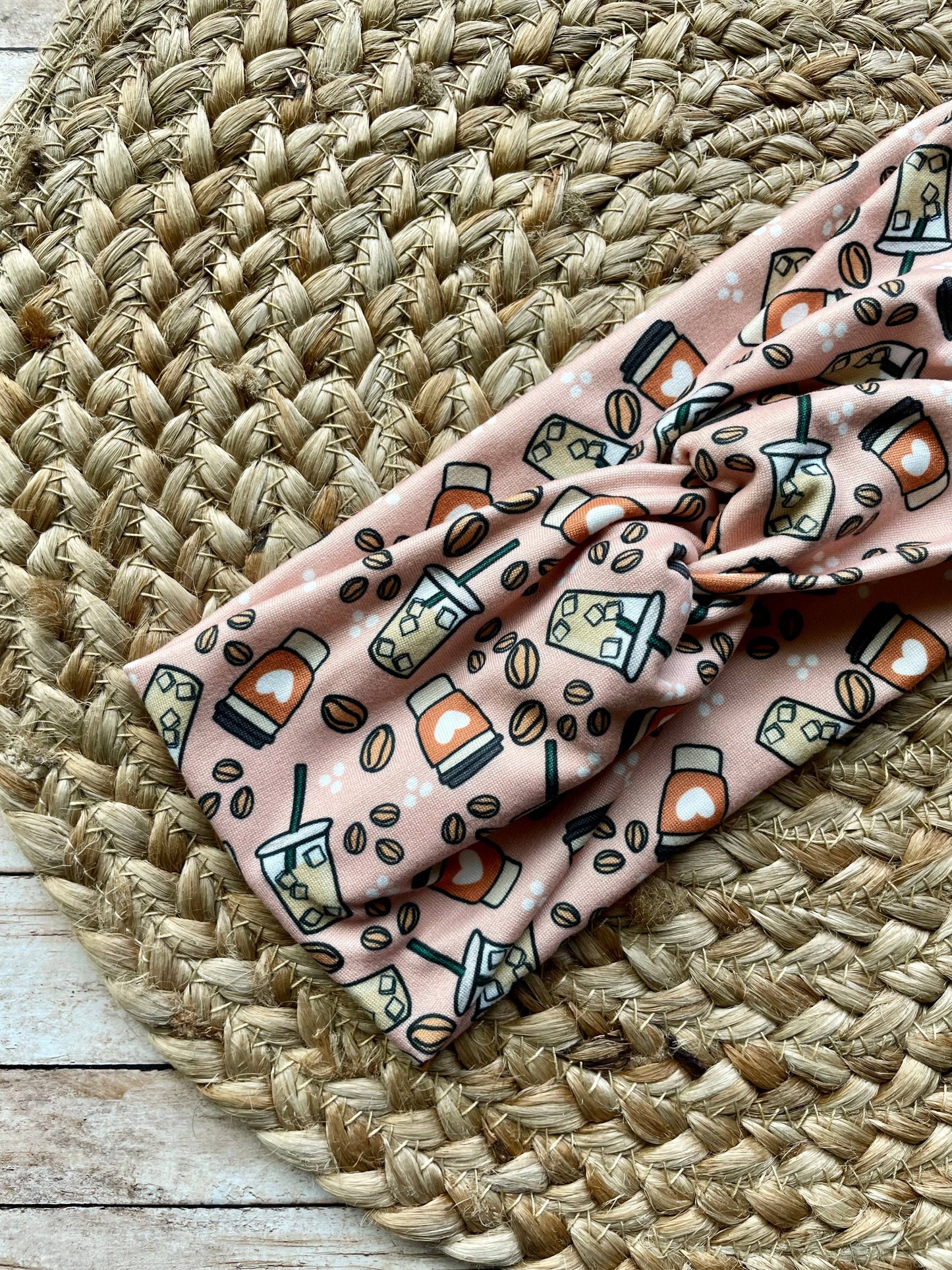 Coffee Knit Twist Headband