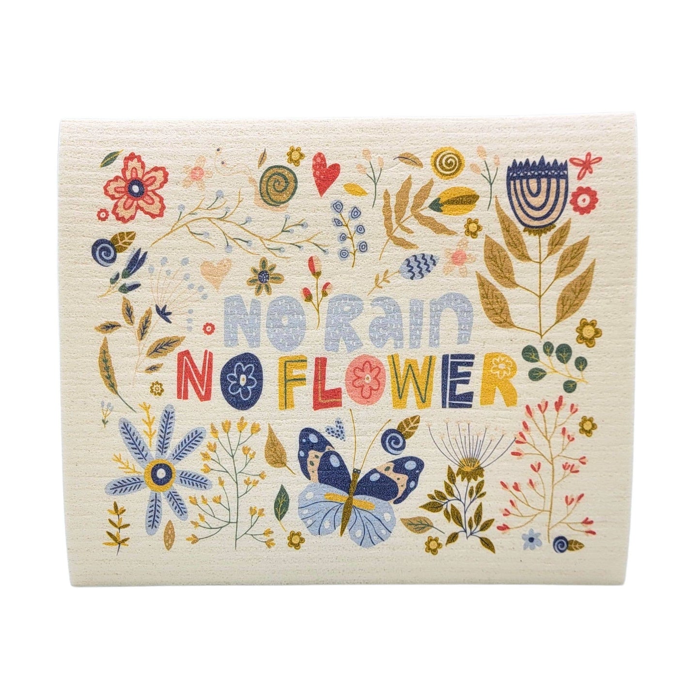 No Rain No Flowers Spring Swedish Dishcloths - Spring Decor