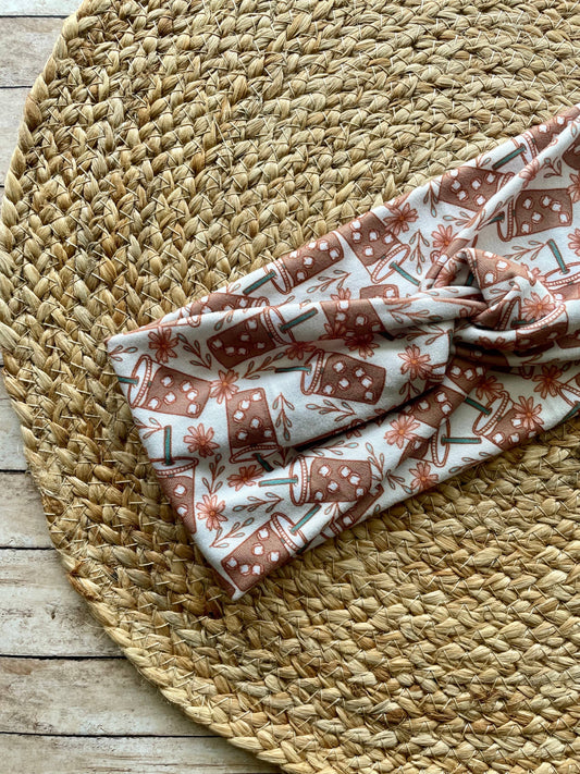 Iced Coffee Knit Twist Headband