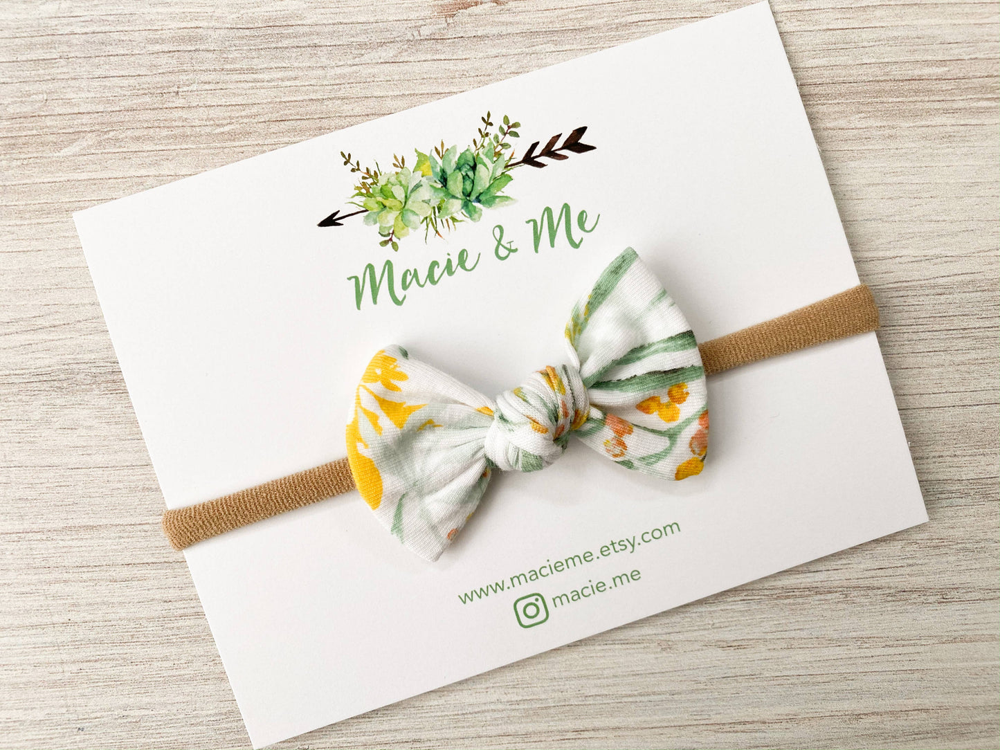 White Whispy Floral Tied Bow: Nylon Headband