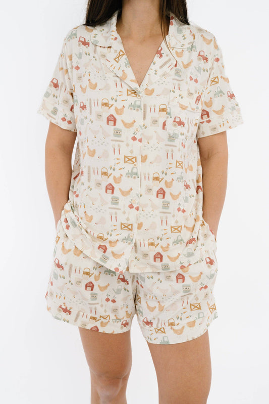 Country Morning Women's Short Bamboo Set