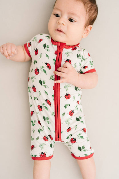 Little Ladybugs Bamboo Short Romper: 3T