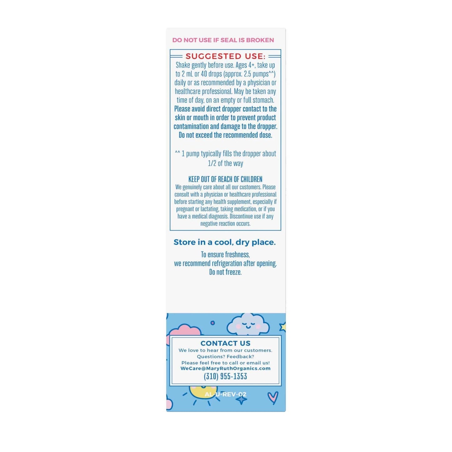 Organic Unflavored Kids Probiotic Liquid Drops, Vegan