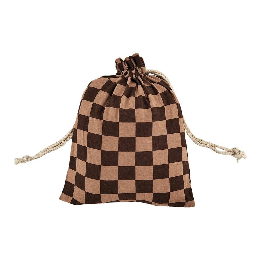 Espresso Checkered Bamboo Crib Sheet