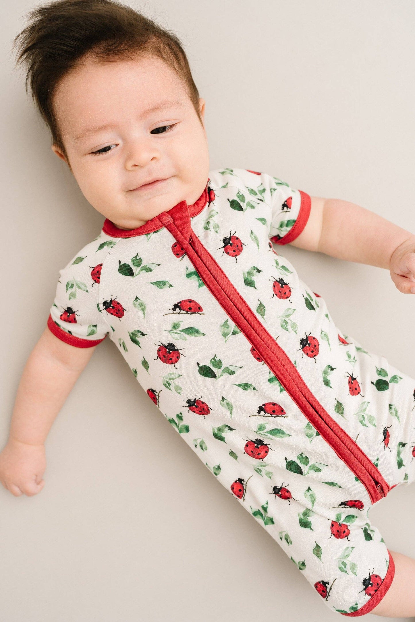 Little Ladybugs Bamboo Short Romper: 3T