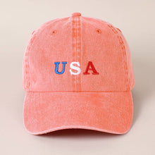 Load image into Gallery viewer, USA Embroidered Cotton Baseball Cap: ONE SIZE / BLACK
