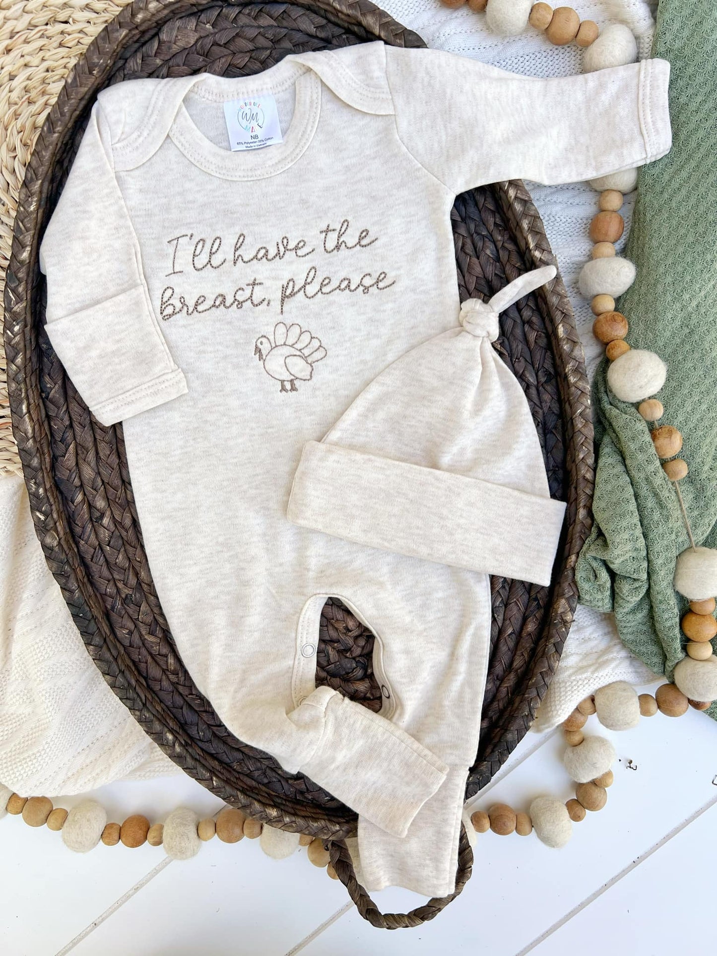 Baby Romper | I'll Have The Breast Funny Thanksgiving Outfit
