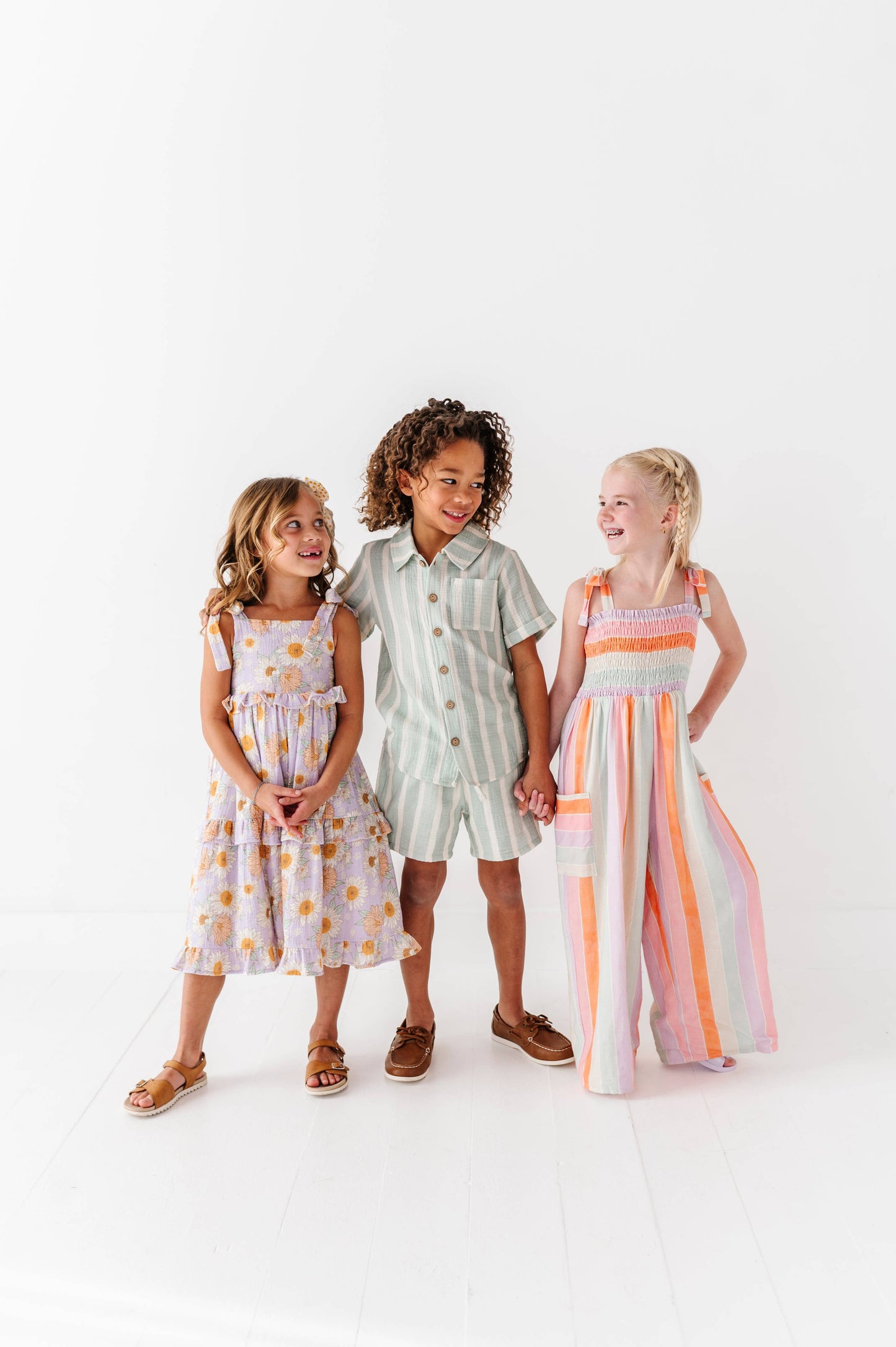 Sorbet Stripe | LINEN ROMPER