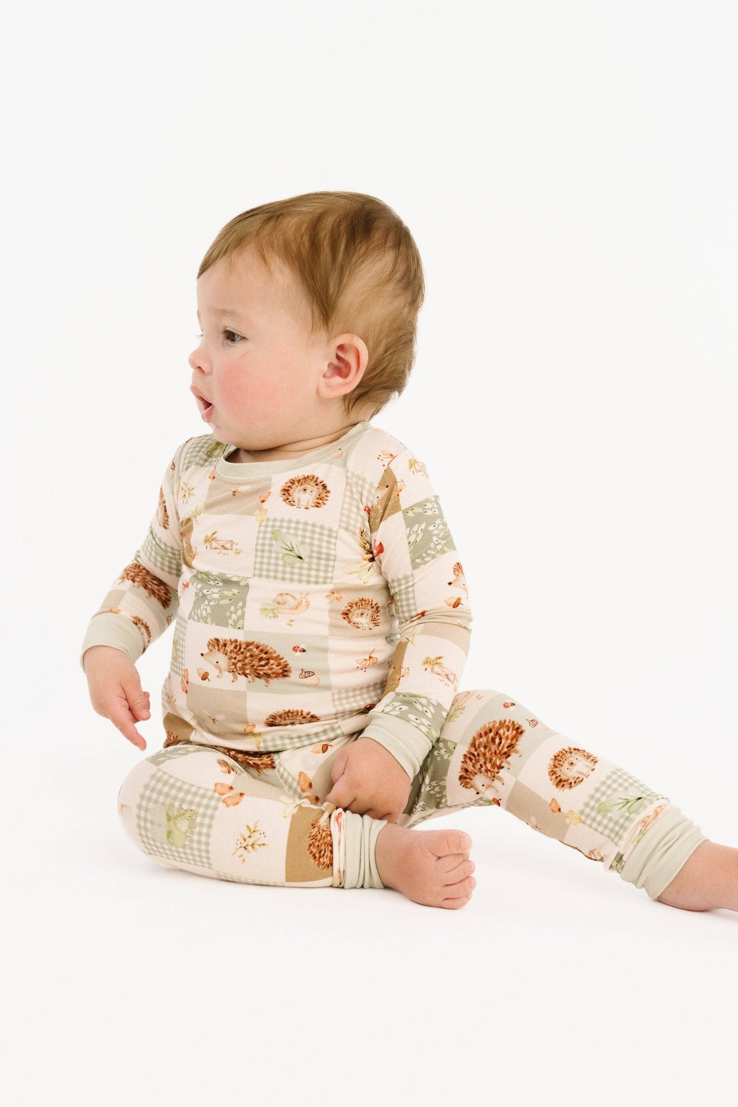 Hedgehog Patchwork Bamboo Set