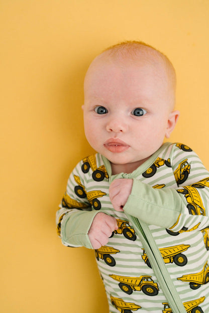 Dump Trucks Bamboo Sleeper: 0-3M