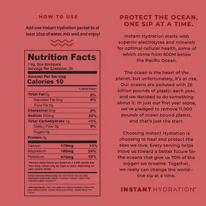 Premium Electrolyte Drink Mix: Raspberry