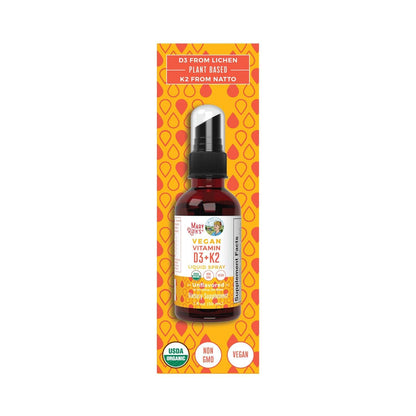 Organic Vitamin D3 + K2 Liquid Spray, Vegan, Supplement