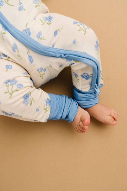 Blue Blooms Bamboo Sleeper: 0-3M
