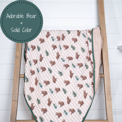 Beary Snuggly Halloween Baby Toddler Muslin Blanket