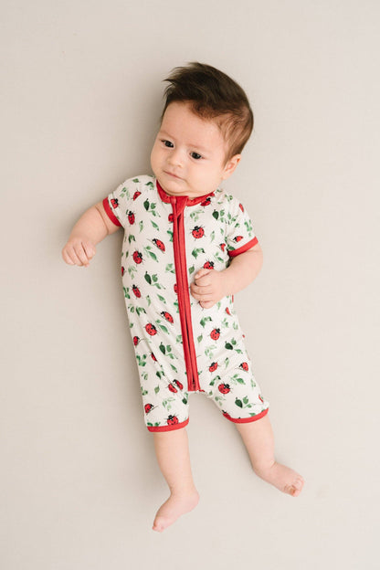Little Ladybugs Bamboo Short Romper: 3T