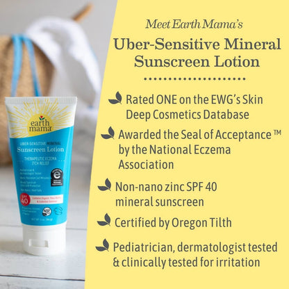 Uber-Sensitive Mineral Sunscreen Lotion - SPF 40
