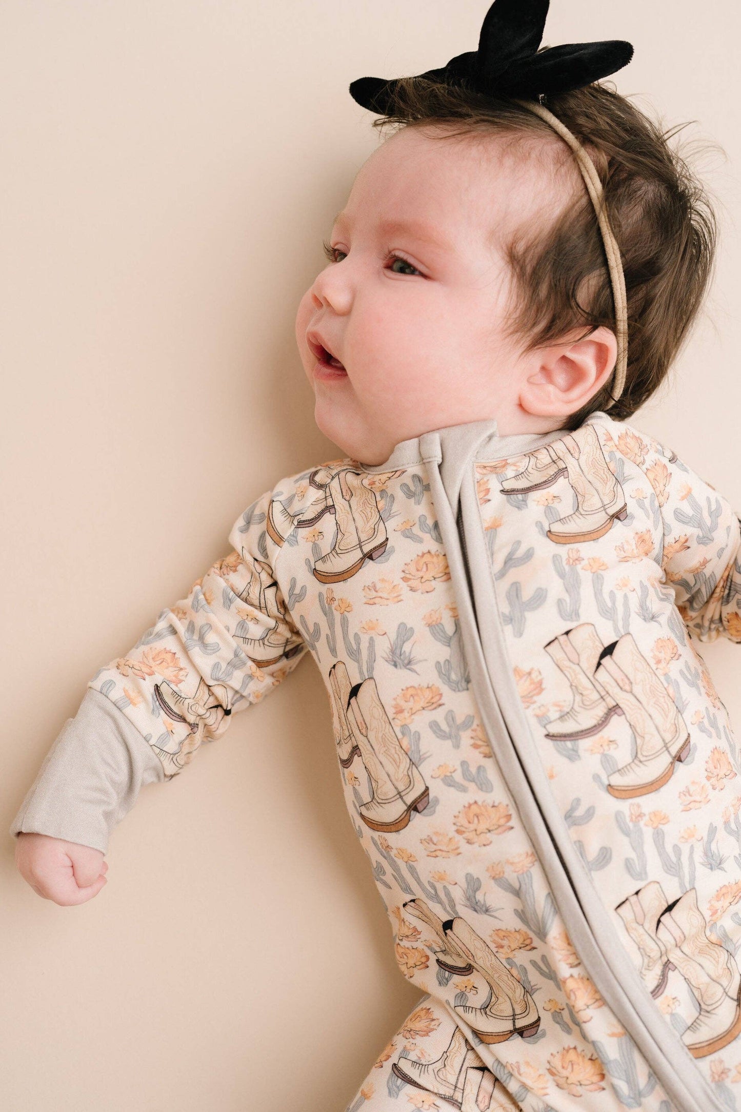 Floral Cowgirl Bamboo Sleeper: 3-6 months