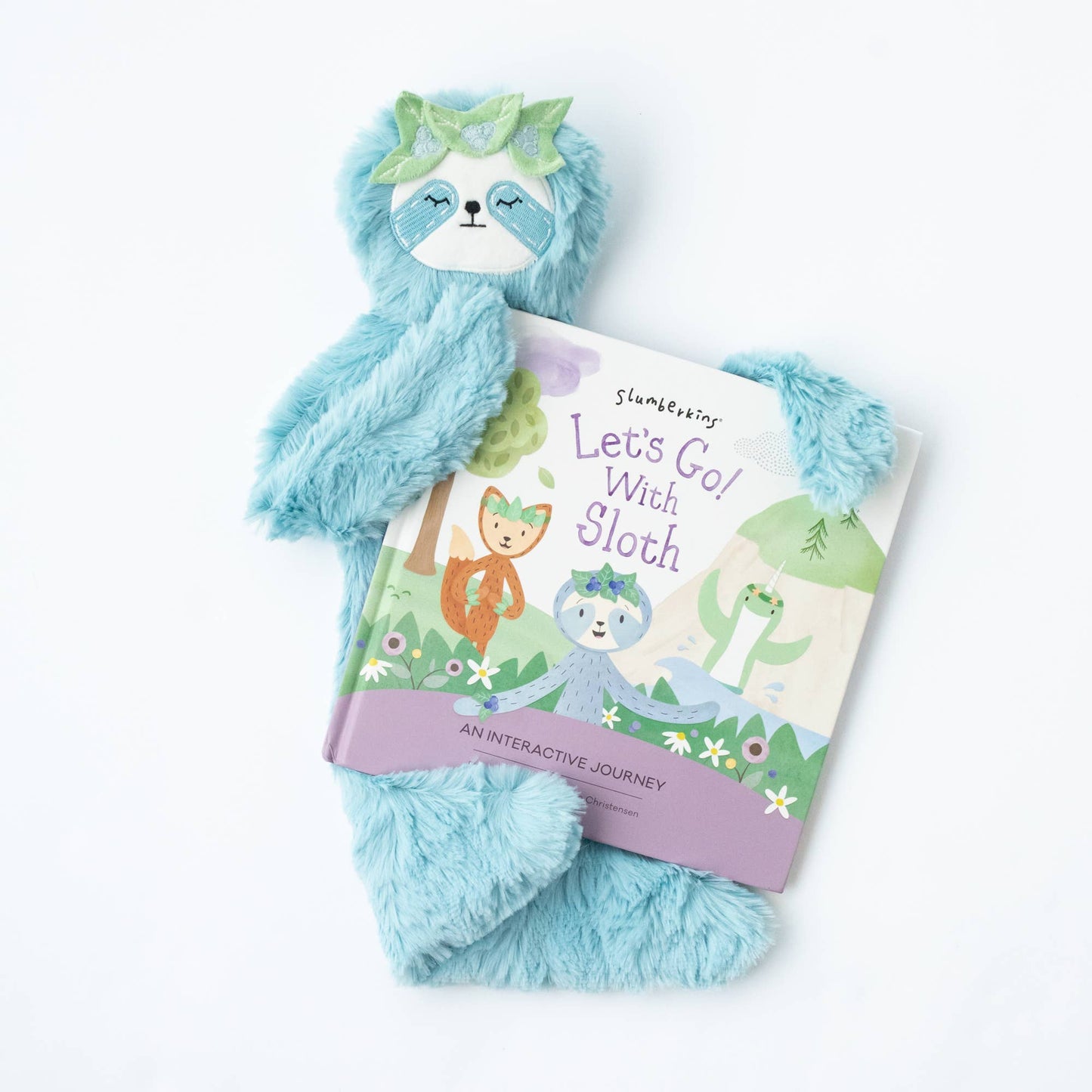 Blueberry Sloth Snuggler & Interactive Hardcover Book