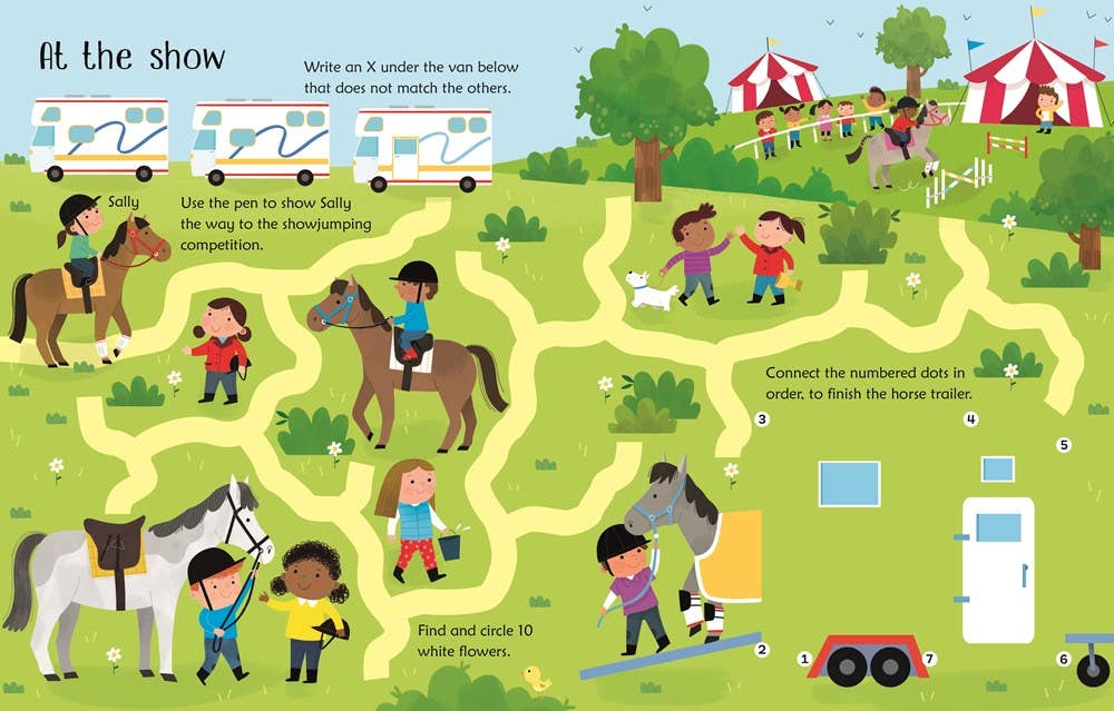Wipe-Clean Horse and Pony Activities : Usborne