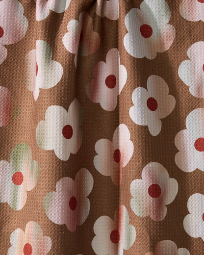 Brushed Bouquet Brown Tea Towel