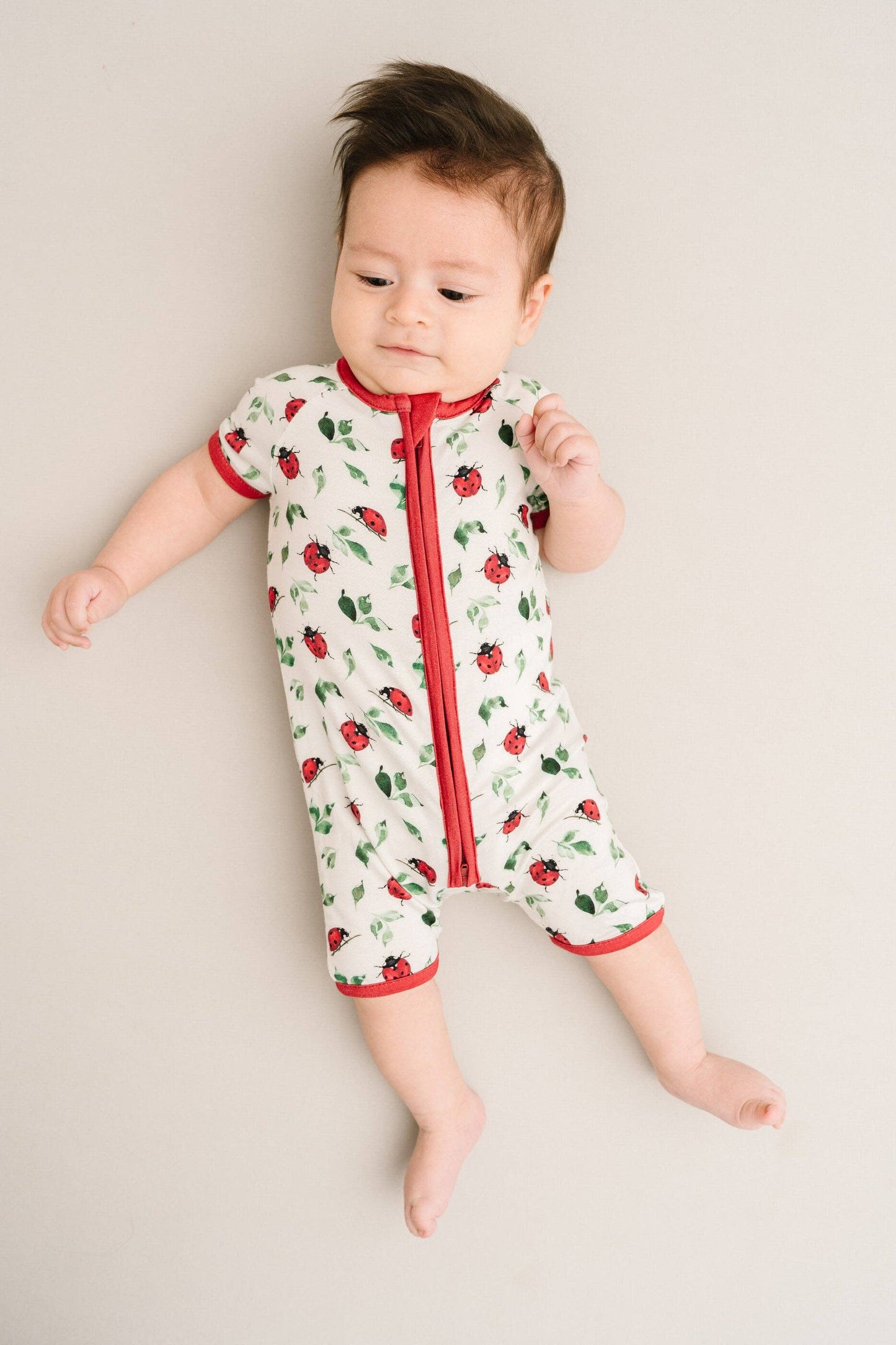 Little Ladybugs Bamboo Short Romper: 3T