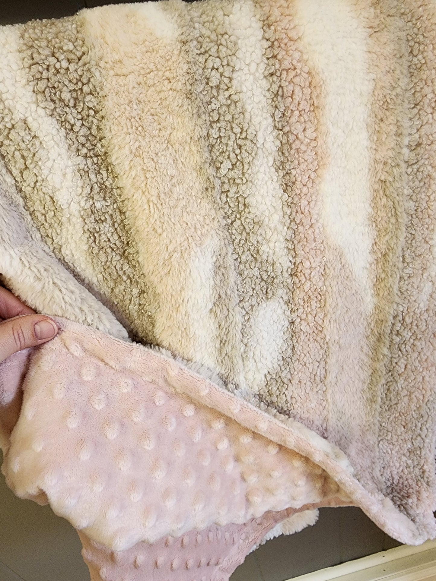 Textured Minky Blanket, snuggle baby