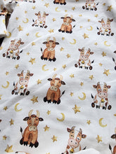 Load image into Gallery viewer, Bedtime Cow Knit Handmade Knotted Baby Gown
