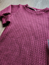 Load image into Gallery viewer, Maroon Soft Waffle Knit Handmade Knotted Baby Gown
