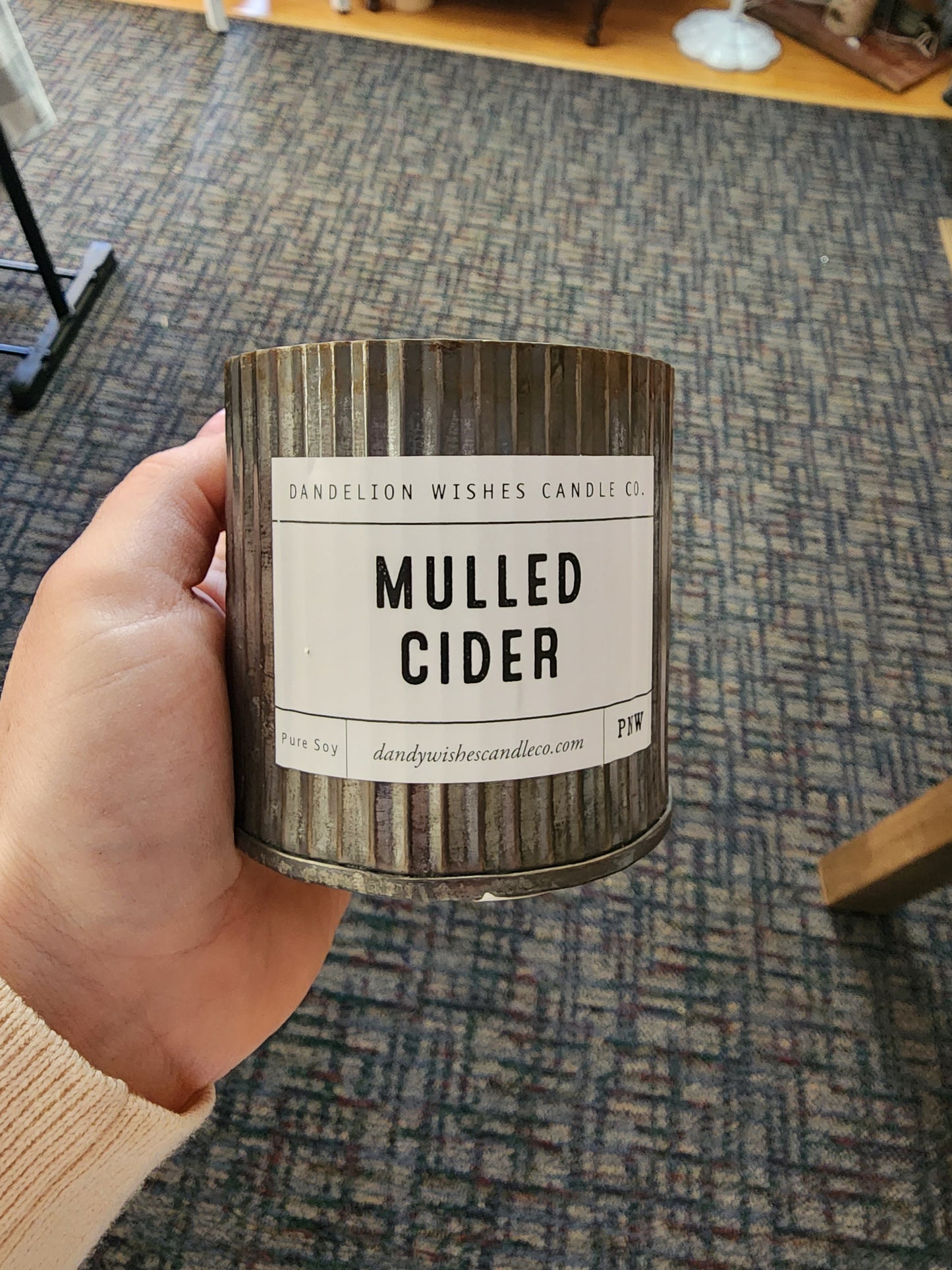 Mulled Cider 12 oz. Rustic Galvanized Tin Candle