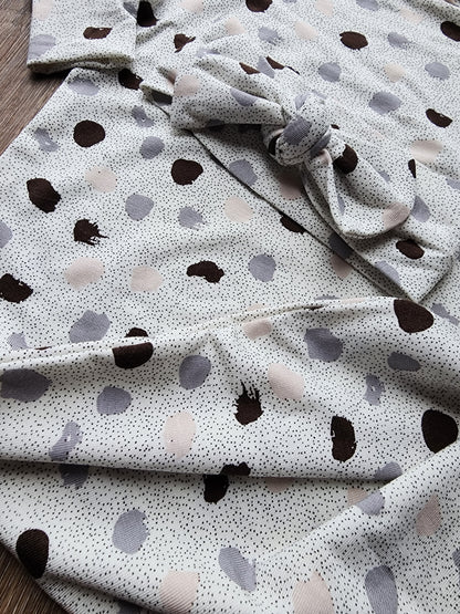 Dotted Handmade Knotted Baby Gown