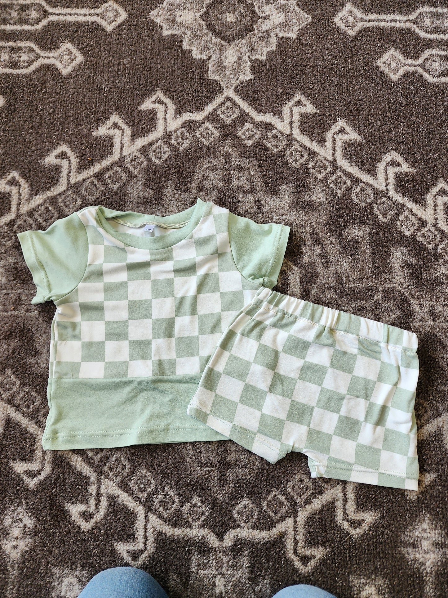 Mint Green Checkered Set