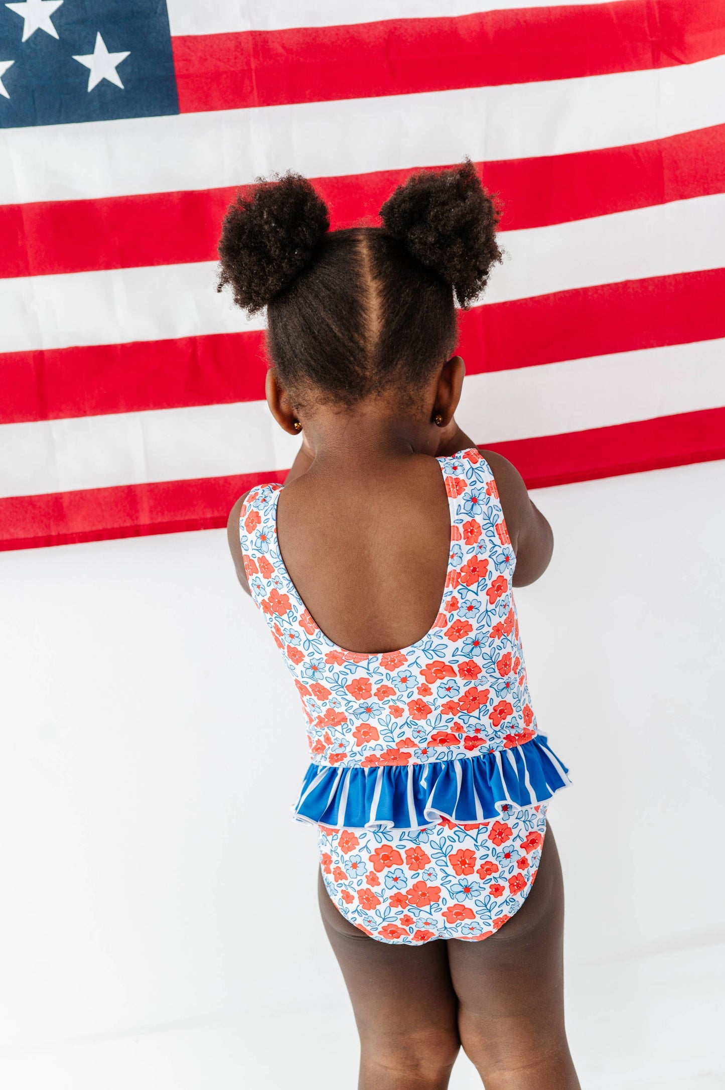 Ditsy 4th of July Floral | Skirted ONE-Piece
