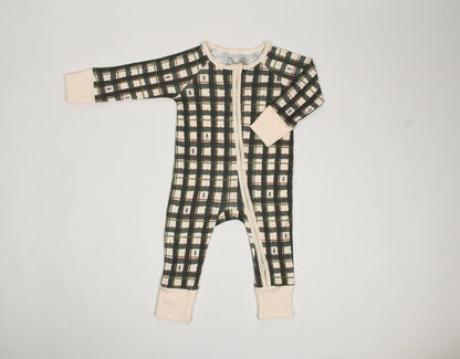 2-Way Zipper Convertible Pajama - Plaid