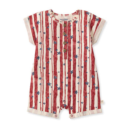 Stars & Stripes Baby Boy Romper