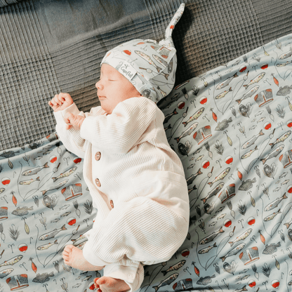 Knit Swaddle Blanket - Trout