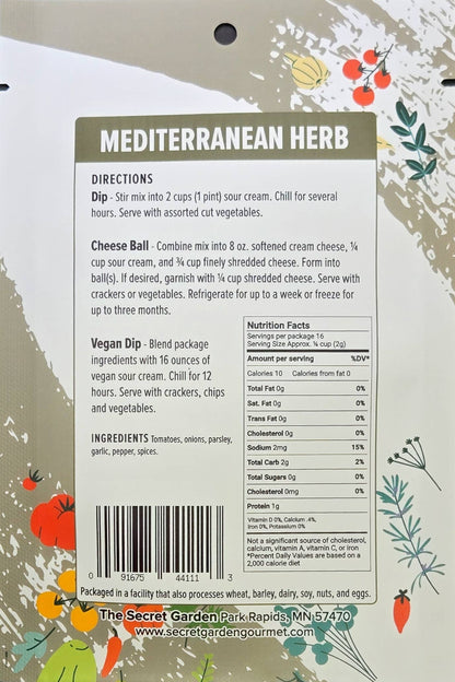 Greek Goddess Dip Mix