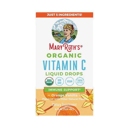 Organic Orange Vanilla Vitamin C Liquid Drop| Vegan, Non GMO