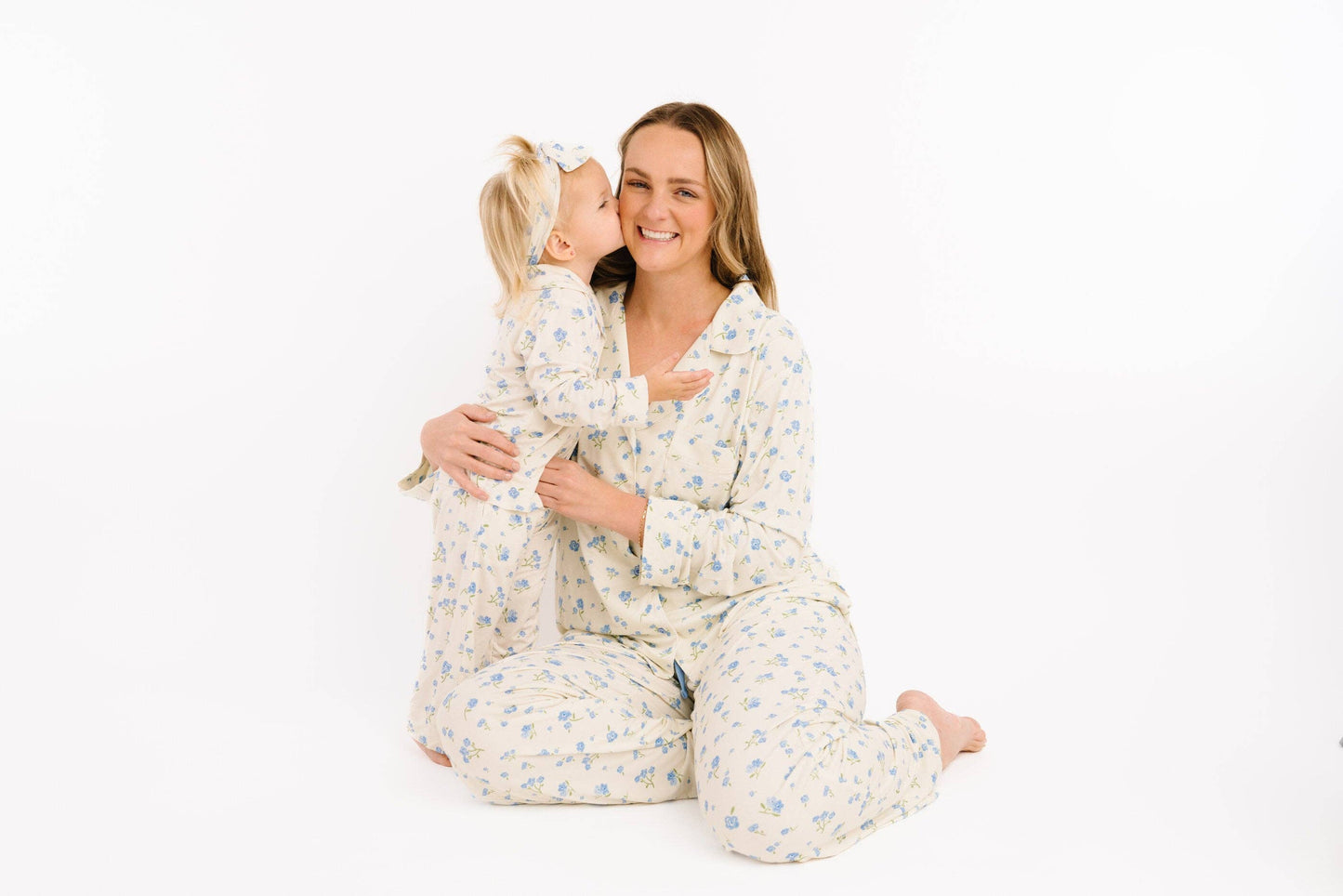 Blue Blooms Women's Bamboo Set