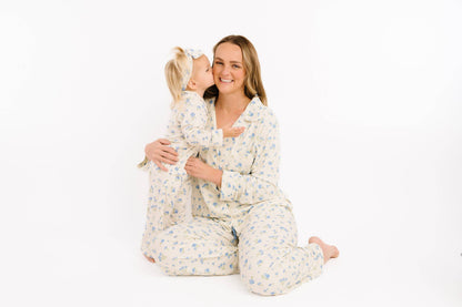 Blue Blooms Women's Bamboo Set