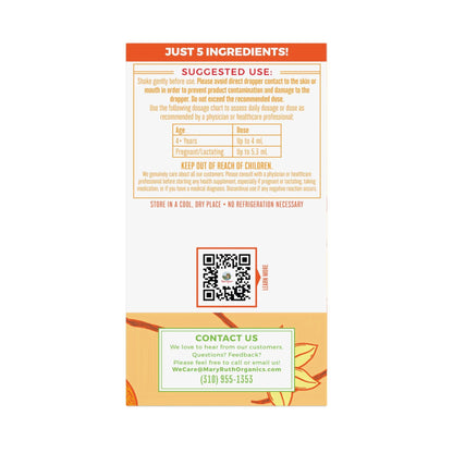 Organic Orange Vanilla Vitamin C Liquid Drop| Vegan, Non GMO