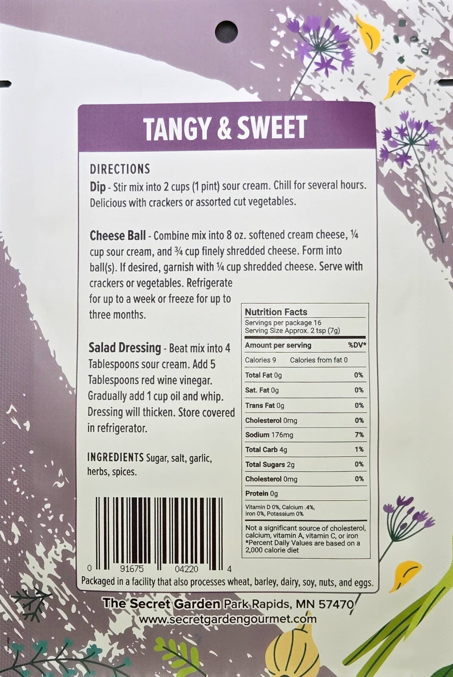 Zesty Garlic Dip Mix