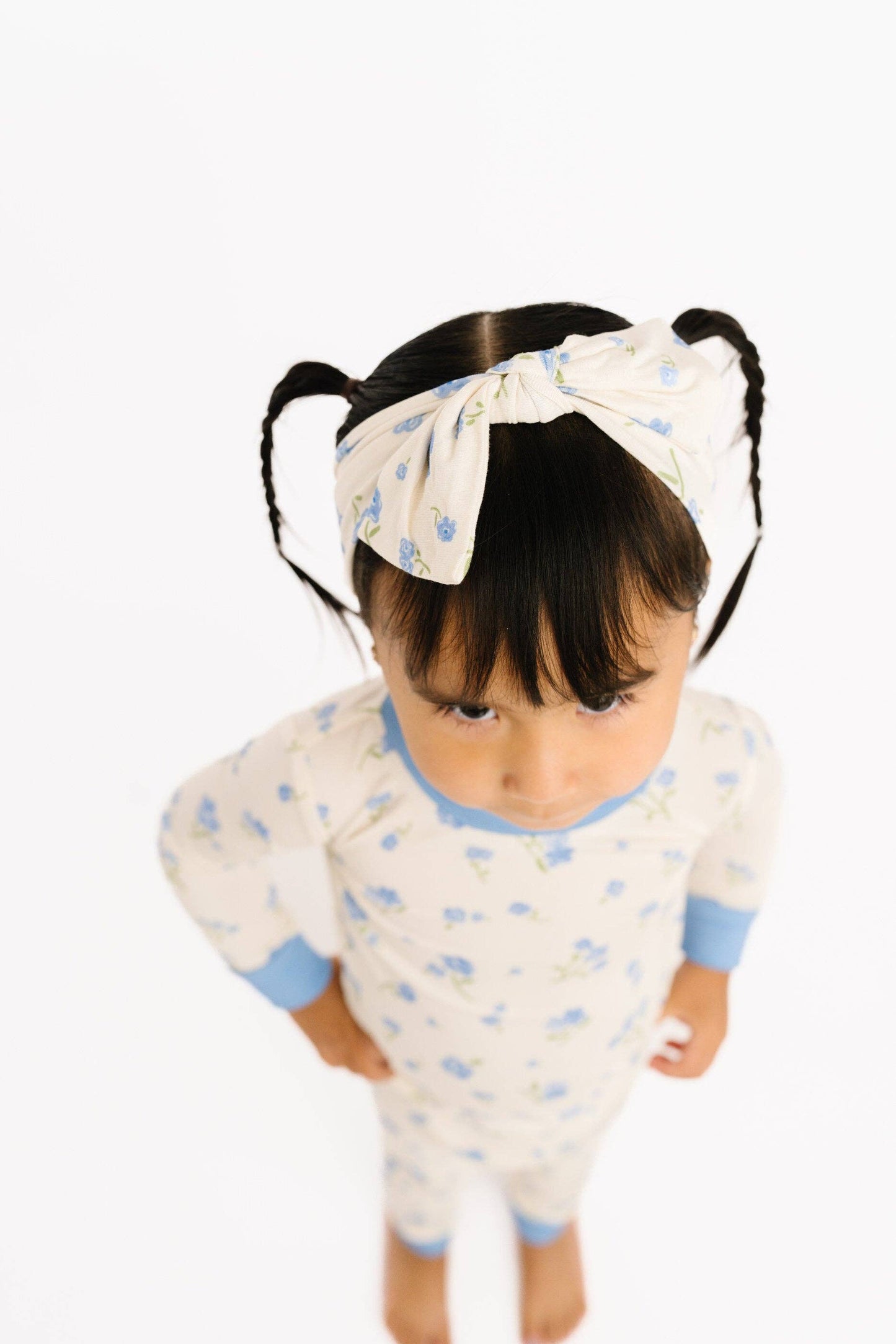 Blue Blooms Bamboo Set